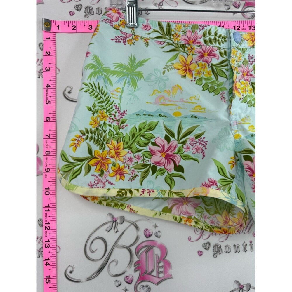 Roxy Women's Shorts Mint Floral Tropical with a back pocket, flowy, maximalism - Picture 3 of 8
